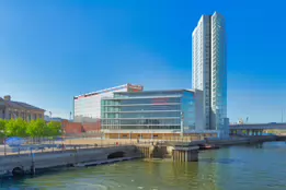 THE AREA NEAR THE LAGAN WEIR [MAY 2011 A FEW YEARS BEFORE THE OLD UGLY PEDESTRIAN BRIDGE WAS REPLACED]-233270-1 NEAR THE LAGAN WEIR MAY 2011