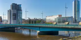 THE AREA NEAR THE LAGAN WEIR [MAY 2011 A FEW YEARS BEFORE THE OLD UGLY PEDESTRIAN BRIDGE WAS REPLACED]-233277-1 NEAR THE LAGAN WEIR MAY 2011