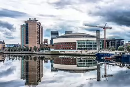 THE RIVER LAGAN - WATER FRONT AREA OF BELFAST-11-1