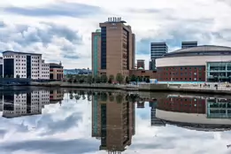 THE RIVER LAGAN - WATER FRONT AREA OF BELFAST-12-1