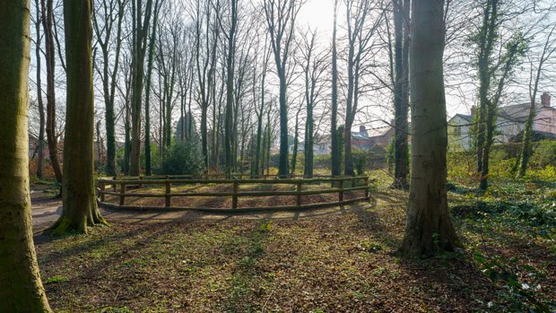 BOMB CRATER THIS IS LOCATED IN THE PARK AT STORMONT