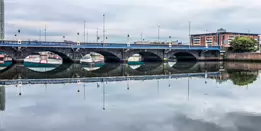 THE RIVER LAGAN - WATER FRONT AREA OF BELFAST-9-1