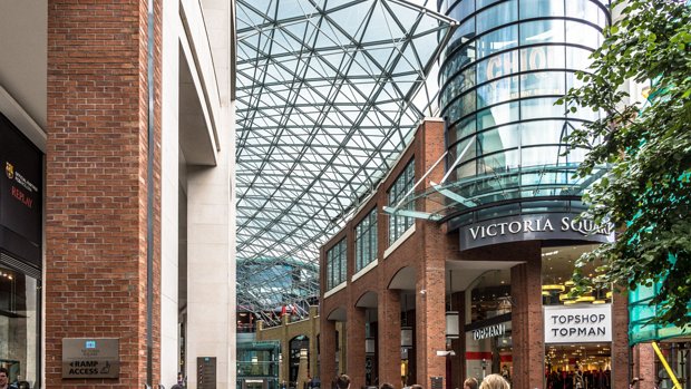 VICTORIA SQUARE SHOPPING CENTRE Victoria Square Shopping Centre is a prominent landmark and a premier shopping destination in Belfast, Northern Ireland.