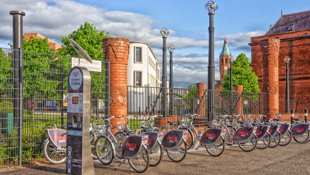 STATION 3907 BELFAST BIKES DOCKING STATION AT THE GAS WORKS