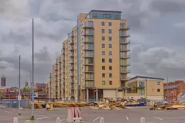 VICTORIA PLACE APARTMENT BLOCK WELLWOOD STREET - SANDY ROW AREA [COLLECTING WOOD FOR THE TWELFTH OF JULY]-232949-1