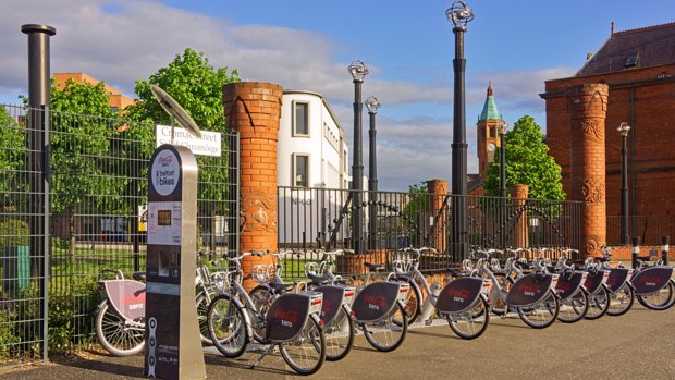 BIKE HIRE SCHEME THIS IS AN ATTRACTIVE DOCKING STATION ON CROMAC STREET
