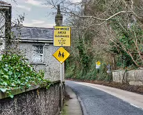 LOW BRIDGE AHEAD 3.6 METRES CLEARANCE [THE BRIDGE CONNECTS BOTH HALVES OF GLENMAROON HOUSE]-232639-1