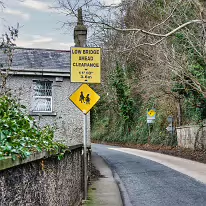 LOW BRIDGE AHEAD 3.6 METRES CLEARANCE [THE BRIDGE CONNECTS BOTH HALVES OF GLENMAROON HOUSE]-232639-1