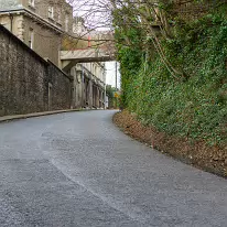 LOW BRIDGE AHEAD 3.6 METRES CLEARANCE [THE BRIDGE CONNECTS BOTH HALVES OF GLENMAROON HOUSE]-232641-1