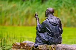 SCULPTURE OF SAINT FIACHRA [NATIONAL STUD IN KILDARE JULY 2009]- X-234986-1