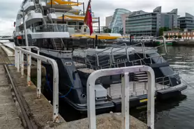 SCOUT A 209 FOOT SUPER-YACHT [AT SIR JOHN ROGERSON'S QUAY JULY 2024]-237373-1