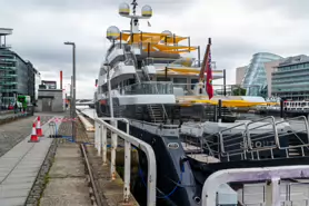 SCOUT A 209 FOOT SUPER-YACHT [AT SIR JOHN ROGERSON'S QUAY JULY 2024]-237374-1