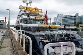 SCOUT A 209 FOOT SUPER-YACHT [AT SIR JOHN ROGERSON'S QUAY JULY 2024]-237375-1