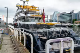 SCOUT A 209 FOOT SUPER-YACHT [AT SIR JOHN ROGERSON'S QUAY JULY 2024]-237376-1