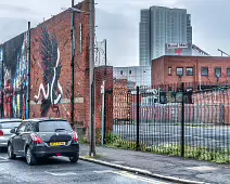 EXAMPLES OF STREET ART BY DANK AND SABEK [ON THE RED BRICK WALL ON TALBOT STREET IN BELFAST]-235447-1