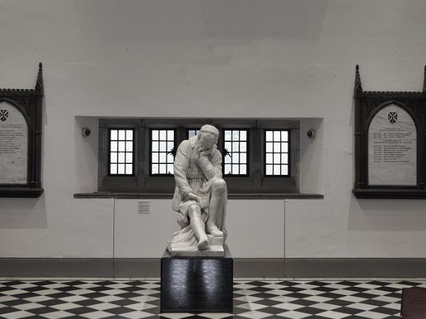 BLACK AND WHITE HALL The most prominent statue is a bronze figure of Galileo Galilei, the renowned Italian astronomer and physicist. This...