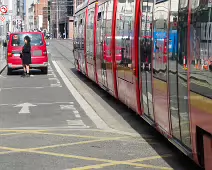 A VERY DISTINCTIVE RED TRAM PROMOTING KFC [AN EXAMPLE OF FULL BODY ADVERTISING REFERRED TO AS WRAPPING]-236695-1