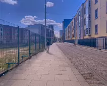 THIS IS AN UGLY SECTION OF THE LUAS ROUTE BETWEEN CHURCH STREET AND BOW STREET [MAINLY BECAUSE OF THE DERELICT SITE]-234218-1