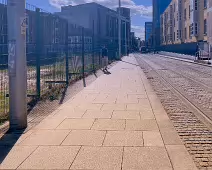 THIS IS AN UGLY SECTION OF THE LUAS ROUTE BETWEEN CHURCH STREET AND BOW STREET [MAINLY BECAUSE OF THE DERELICT SITE]-234219-1