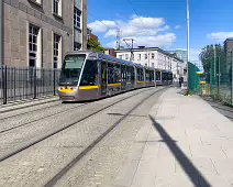 THIS IS AN UGLY SECTION OF THE LUAS ROUTE BETWEEN CHURCH STREET AND BOW STREET [MAINLY BECAUSE OF THE DERELICT SITE]-234226-1