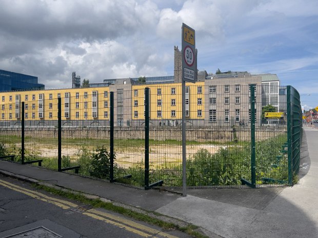 DERELICT SITE I really shocked me to discover that this site which has been derelict for decades was owned by the Irish State.