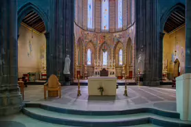 INSIDE ST MARY'S CATHEDRAL IN KILKENNY [AFTER THE RESTORATION WORK HAD BEEN COMPLETED]-234048-1