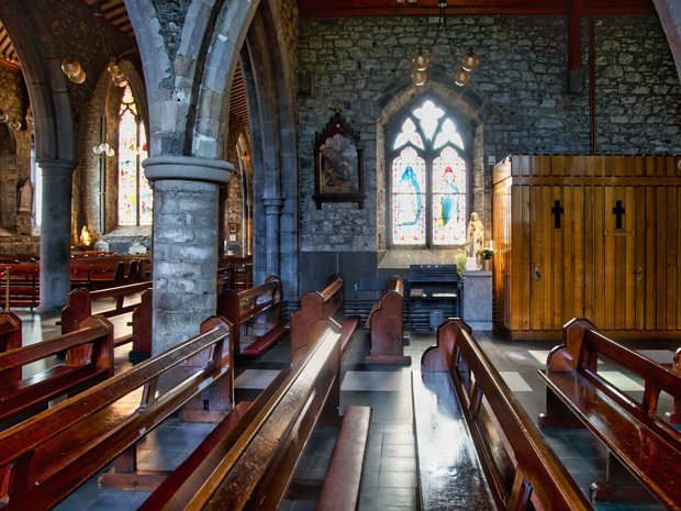 STAINED GLASS WINDOWS AT THE DOMINICAN BLACK ABBEY - KILKENNY The images did not turn out as well as I had hoped as the light passing through the stained glass was overpowering.