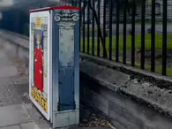 THREE PAINTED UTILITY CABINETS [PAINT-A-BOX COMMUNITY PROJECT AT BLACKHALL PLACE]-233700-1