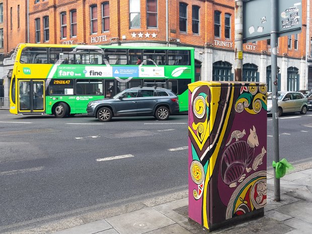 CATS OF KELLS Located on the corner of Pearse Street and Tara Street, "Cats of Kells" is a whimsical mural that breathes new life into...