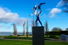 DANNY MAC CARTHY’S CUT OUT PEOPLE SCULPTURE [AT THE 1916 MEMORIAL GARDEN IN BLACKROCK PARK]-246302-1