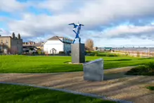 DANNY MAC CARTHY’S CUT OUT PEOPLE SCULPTURE [AT THE 1916 MEMORIAL GARDEN IN BLACKROCK PARK]-246308-1