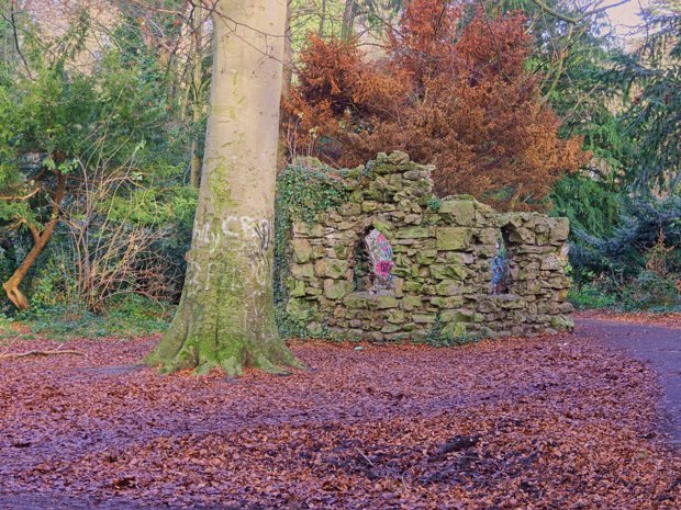 SHELL HOUSE FOLLY Follies were often designed to resemble ancient ruins, exotic temples, or picturesque cottages. They served as focal...