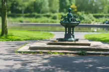 A FACILITY FOR DOGS AT HERBERT PARK [AN OLD WATER FOUNTAIN PUT TO GOOD USE]-233358-1