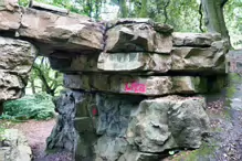 STONE ARCHWAY AT ST ANNE'S PARK [THIS IS CLOSE TO THE YEW CIRCLE]-237277-1