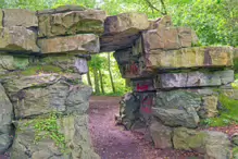 STONE ARCHWAY AT ST ANNE'S PARK [THIS IS CLOSE TO THE YEW CIRCLE]-237280-1