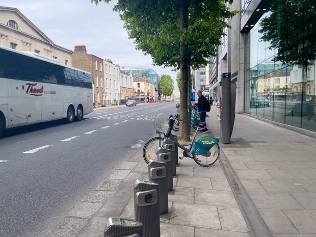 DUBLINBIKES DOCKING STATION 22 This docking station is located at the Naughton Institute on Pearse Street near the train station