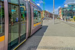 HARCOURT STREET TRAM STOP AND PARK PLACE [PHOTOGRAPHED USING A VERY OLD SONY NEX-5]-238214-1 HARCOURT STREET TRAM STOP AND PARK PLACE