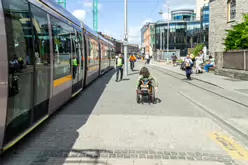 HARCOURT STREET TRAM STOP AND PARK PLACE [PHOTOGRAPHED USING A VERY OLD SONY NEX-5]-238215-1 HARCOURT STREET TRAM STOP AND PARK PLACE