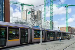 HARCOURT STREET TRAM STOP AND PARK PLACE [PHOTOGRAPHED USING A VERY OLD SONY NEX-5]-238218-1 HARCOURT STREET TRAM STOP AND PARK PLACE