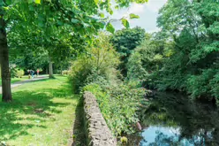 THE RIVER DODDER AND PACKHORSE BRIDGE [MILLTOWN ROAD IN CLONSKEAGH]-220356-1