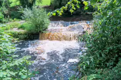 THE RIVER DODDER AND PACKHORSE BRIDGE [MILLTOWN ROAD IN CLONSKEAGH]-220365-1