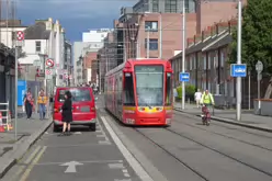 A VERY DISTINCTIVE RED TRAM PROMOTING KFC [AN EXAMPLE OF FULL BODY ADVERTISING REFERRED TO AS WRAPPING]-236697-1