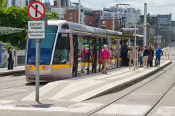 THE LUAS TRAM STOP AT HEUSTON TRAIN STATION [SUNDAY 7 JULY 2024]-235752-1