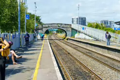 BROOMBRIDGE LUAS TRAM STOP AND IRISH RAIL STATION [THE SCHEDULED TRAINS DID NOT ARRIVE]-237627-1