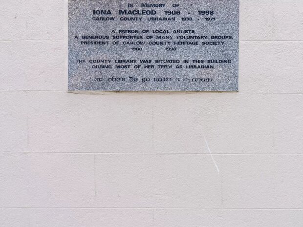 IONA MacLEOD Iona MacLeod, the esteemed former County Librarian of Carlow, passed away peacefully on Christmas morning in 1998 at...