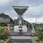 A SLIGHTLY DIFFERENT MARIAN STATUE IN LIMERICK [OPPOSITE OUR LADY QUEEN OF PEACE CHURCH]-259159