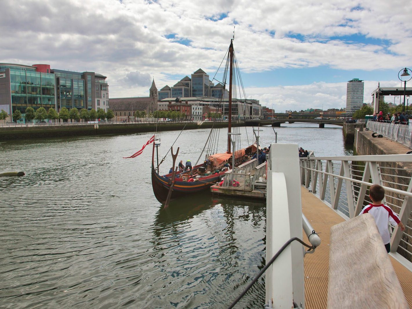 THE SEA STALLION FROM GLEANDALOUGH WAS LIFTED INTO THE LIFFEY USING A LARGE CRANE 015