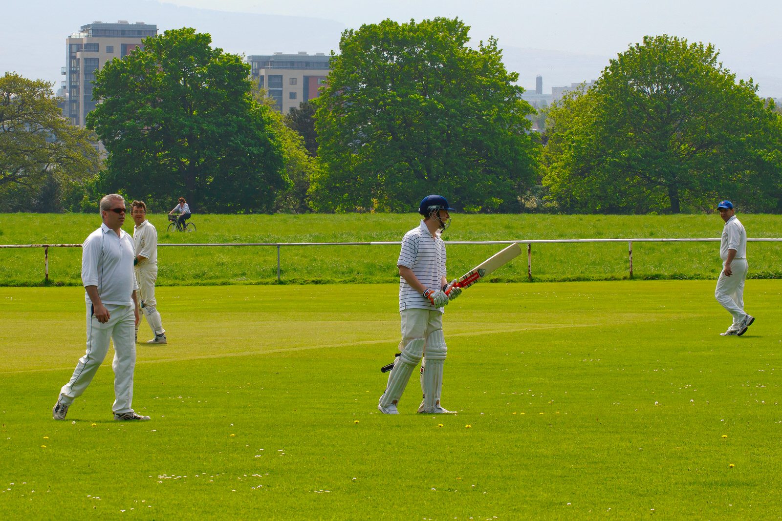 TWO CRICKET CLUBS IN PHOENIX PARK NEAR THE WELLINGTON MONUMENT 006