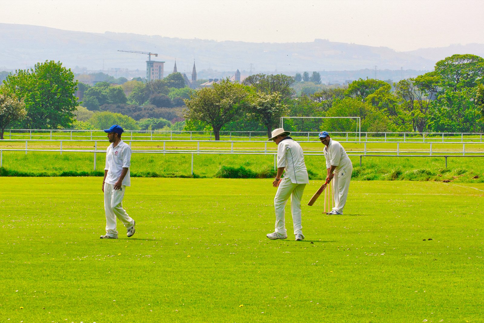 TWO CRICKET CLUBS IN PHOENIX PARK NEAR THE WELLINGTON MONUMENT 004