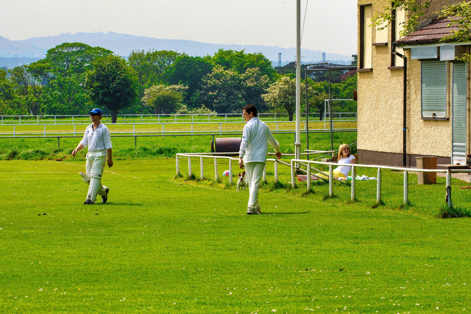 TWO CRICKET CLUBS IN PHOENIX PARK NEAR THE WELLINGTON MONUMENT 003